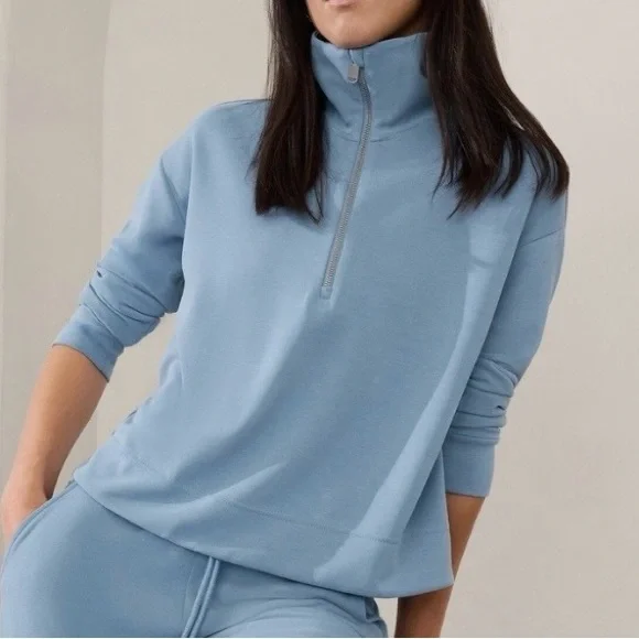 NWT Athleta Seasoft Quarter Zip Pullover - Picture 1 of 4